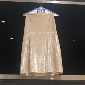 Gold Asymmetrical Mini Dress